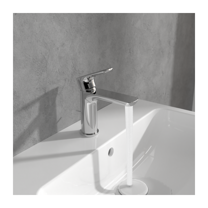 Villeroy&Boch O.novo Bateria umywalkowa z korkiem chrom TVZ10601000061