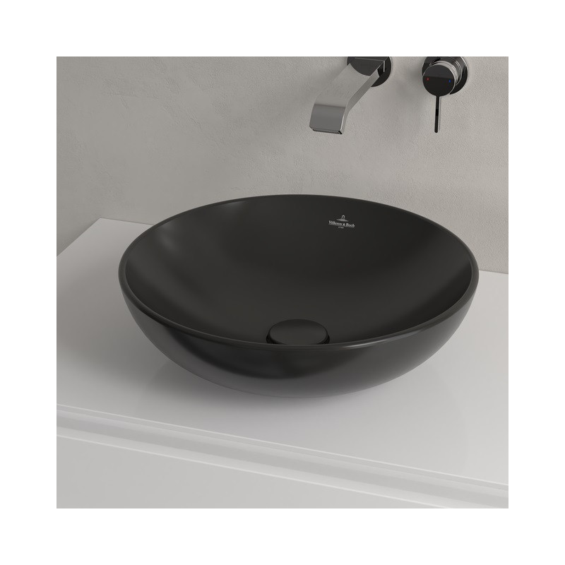 Villeroy&Boch Umywalka nablatowa Loop&Friends 42 cm czarna 4A4600R7