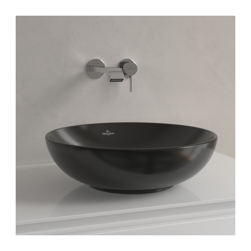 Villeroy&Boch Umywalka nablatowa Loop&Friends 42 cm czarna 4A4600R7