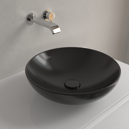 Villeroy&Boch Umywalka nablatowa Loop&Friends 42 cm czarna 4A4600R7